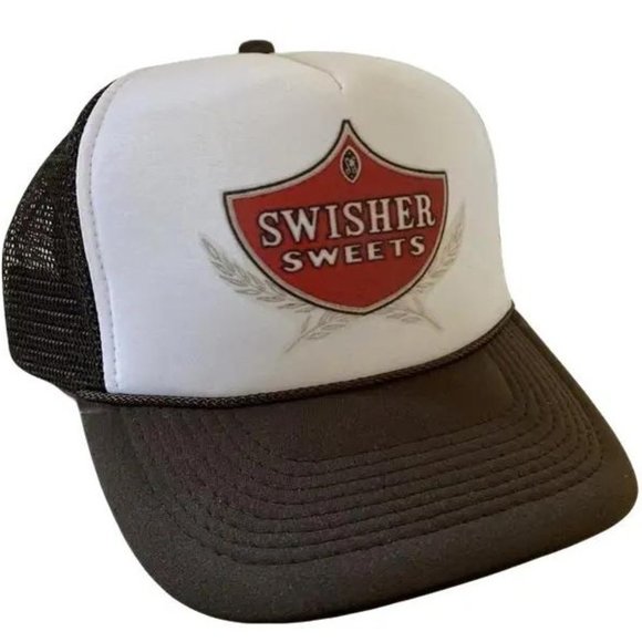 Retro 80s Style Vintage Swisher Sweets Hat Smokers Trucker Hat snapback Brown Su - Picture 1 of 3
